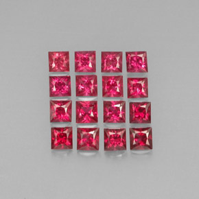 캐럿 천연 레드 스피넬 보석, 스퀘어, 3×2.9 mm, VVS-VS