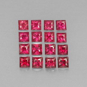 캐럿 천연 레드 스피넬 보석, 스퀘어, 3×2.9 mm, VVS-VS