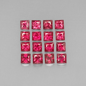 캐럿 천연 레드 스피넬 보석, 스퀘어, 3.1×3.1 mm, VVS-VS