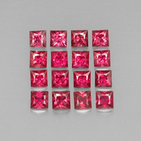 캐럿 천연 레드 스피넬 보석, 스퀘어, 3.1×3.1 mm, VVS-VS
