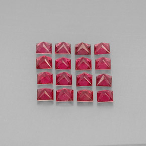 캐럿 천연 레드 스피넬 보석, 스퀘어, 3.1×3.1 mm, VVS-VS