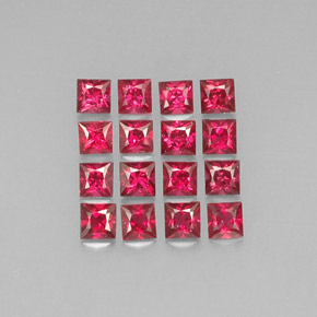 캐럿 천연 레드 스피넬 보석, 스퀘어, 3.1×3 mm, VVS-VS