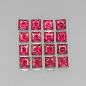 캐럿 천연 레드 스피넬 보석, 스퀘어, 3.1×3 mm, VVS-VS