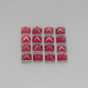 캐럿 천연 레드 스피넬 보석, 스퀘어, 3.1×3 mm, VVS-VS