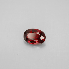 0.63캐럿 천연 딥 레드 스피넬, 타원형 컷, 6.5×4.6 mm, VVS