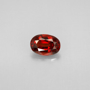 0.75캐럿 천연 오렌지 레드 스피넬, 타원형 컷, 6.5×4.6 mm, VS