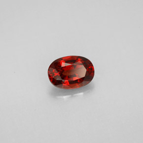 0.75캐럿 천연 오렌지 레드 스피넬, 타원형 컷, 6.5×4.6 mm, VS