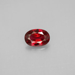 0.64캐럿 천연 레드 스피넬, 타원형 컷, 6.6×4.6 mm, VS