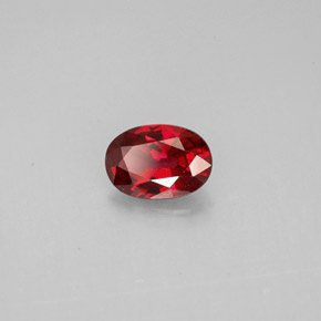 0.64캐럿 천연 레드 스피넬, 타원형 컷, 6.6×4.6 mm, VS