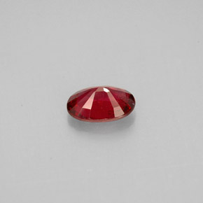 0.64캐럿 천연 레드 스피넬, 타원형 컷, 6.6×4.6 mm, VS