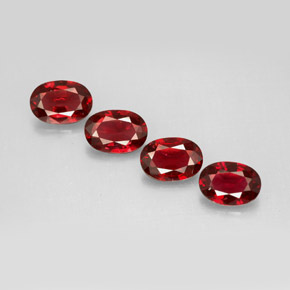 캐럿 천연 레드 스피넬 보석, 타원형 컷, 6.6×4.6 mm, VVS-VS