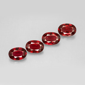 캐럿 천연 레드 스피넬 보석, 타원형 컷, 6.6×4.6 mm, VVS-VS
