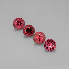 캐럿 천연 멀티 레드 스피넬 보석, 라운드 컷, 4.20 mm, VVS-VS