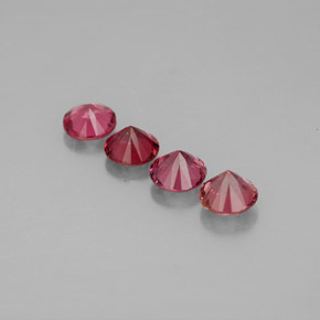 캐럿 천연 멀티 레드 스피넬 보석, 라운드 컷, 4.20 mm, VVS-VS