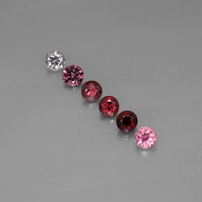 캐럿 천연 멀티컬러 스피넬 보석, 라운드 컷, 3.55 mm, VVS-VS