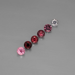캐럿 천연 멀티컬러 스피넬 보석, 라운드 컷, 3.55 mm, VVS-VS
