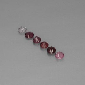 캐럿 천연 멀티컬러 스피넬 보석, 라운드 컷, 3.55 mm, VVS-VS
