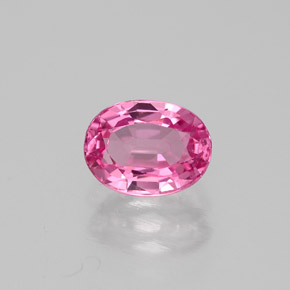 0.86캐럿 천연 핑크 스피넬, 타원형 컷, 6.3×4.7 mm, VVS-VS