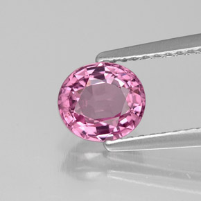 1.18캐럿 천연 보랏빛 핑크 스피넬, 타원형 컷, 6.6×6 mm, VVS-VS