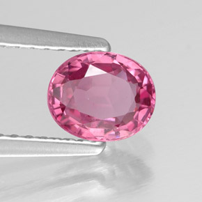 0.84캐럿 천연 핑크 스피넬, 타원형 컷, 6.3×5.1 mm, VVS-VS