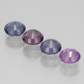 캐럿 천연 멀티컬러 스피넬 보석, 라운드 컷, 4.12 mm, VVS-VS