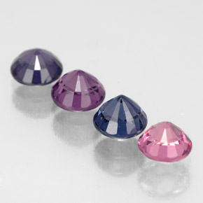 캐럿 천연 멀티컬러 스피넬 보석, 라운드 컷, 4.77 mm, VVS-VS