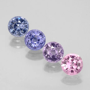 캐럿 천연 멀티컬러 스피넬 보석, 라운드 컷, 4.54 mm, VVS-VS