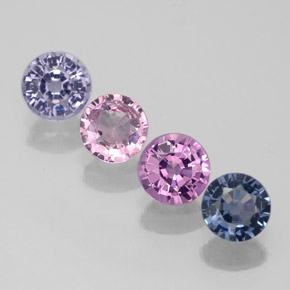 캐럿 천연 멀티컬러 스피넬 보석, 라운드 컷, 4.61 mm, VVS-VS
