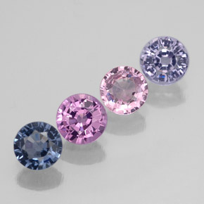 캐럿 천연 멀티컬러 스피넬 보석, 라운드 컷, 4.61 mm, VVS-VS