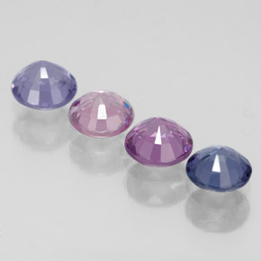캐럿 천연 멀티컬러 스피넬 보석, 라운드 컷, 4.61 mm, VVS-VS