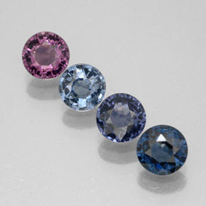캐럿 천연 멀티컬러 스피넬 보석, 라운드 컷, 4.72 mm, VVS-VS