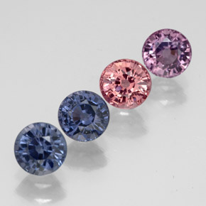 캐럿 천연 멀티컬러 스피넬 보석, 라운드 컷, 4.73 mm, VVS-VS
