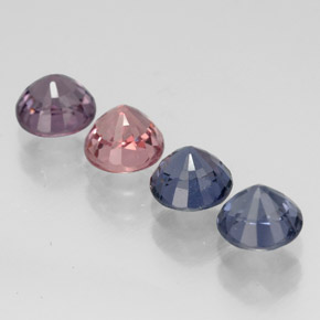 캐럿 천연 멀티컬러 스피넬 보석, 라운드 컷, 4.73 mm, VVS-VS