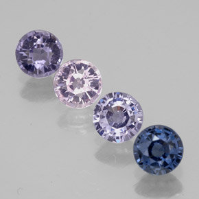 1.42캐럿 천연 멀티컬러 스피넬 보석, 라운드 컷, 4.16 mm, VVS-VS