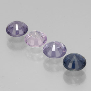 1.42캐럿 천연 멀티컬러 스피넬 보석, 라운드 컷, 4.16 mm, VVS-VS
