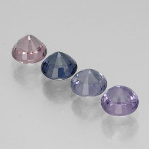 캐럿 천연 멀티컬러 스피넬 보석, 라운드 컷, 4.23 mm, VVS-VS