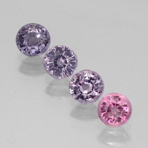 캐럿 천연 멀티컬러 스피넬 보석, 라운드 컷, 3.93 mm, VVS-VS