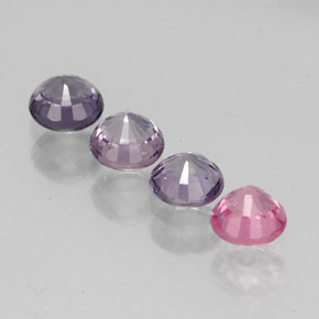캐럿 천연 멀티컬러 스피넬 보석, 라운드 컷, 3.93 mm, VVS-VS