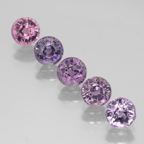 캐럿 천연 멀티컬러 스피넬 보석, 라운드 컷, 4.03 mm, VVS-VS