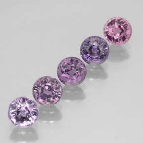 캐럿 천연 멀티컬러 스피넬 보석, 라운드 컷, 4.03 mm, VVS-VS