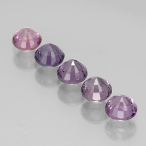 캐럿 천연 멀티컬러 스피넬 보석, 라운드 컷, 4.03 mm, VVS-VS