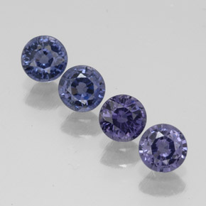 캐럿 천연 바이올렛 블루 스피넬 보석, 라운드 컷, 3.90 mm, VVS-VS