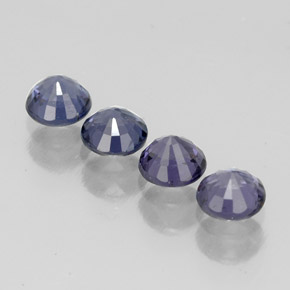 캐럿 천연 바이올렛 블루 스피넬 보석, 라운드 컷, 3.90 mm, VVS-VS