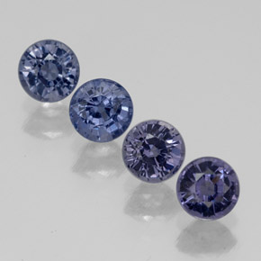 캐럿 천연 바이올렛 블루 스피넬 보석, 라운드 컷, 4.10 mm, VVS-VS