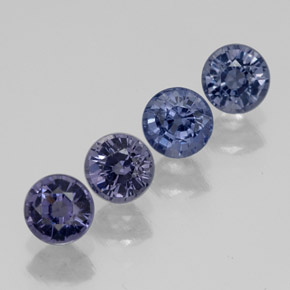 캐럿 천연 바이올렛 블루 스피넬 보석, 라운드 컷, 4.10 mm, VVS-VS