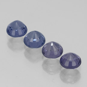 캐럿 천연 바이올렛 블루 스피넬 보석, 라운드 컷, 4.10 mm, VVS-VS