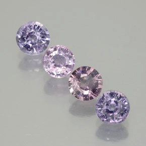 캐럿 천연 멀티컬러 스피넬 보석, 라운드 컷, 4.31 mm, VS-SI