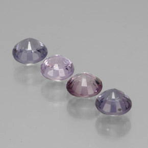 캐럿 천연 멀티컬러 스피넬 보석, 라운드 컷, 4.31 mm, VS-SI