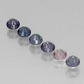 캐럿 천연 멀티컬러 스피넬 보석, 라운드 컷, 3.53 mm, VVS-VS
