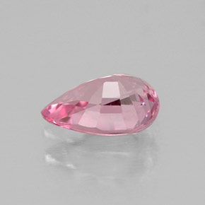 0.68캐럿 천연 핑크 스피넬, 배 모양, 6.8×4.8 mm, VS-SI